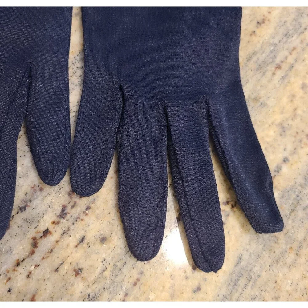 New! Vintage Size Small Blue Nylon Stretch Formal 7.5